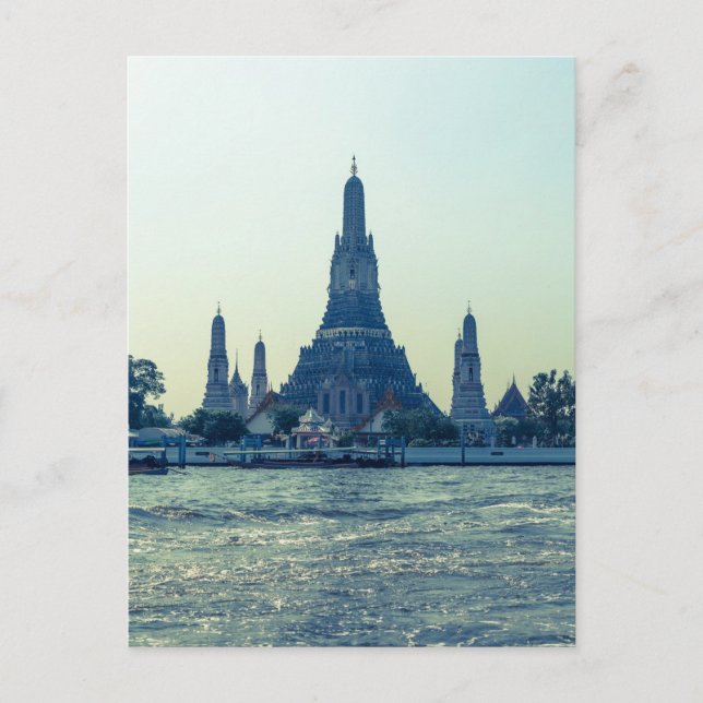 Carte Postale Wat Arun temple avec River Thailand Bangkok (Devant)