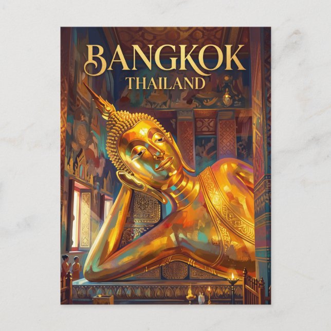 Carte Postale Wat Pho (Bouddha couché) Thaïlande (Devant)