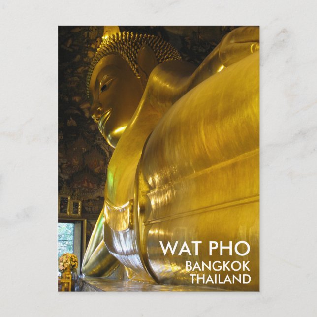 Carte Postale Wat Pho Recenser Bouddha d'or Bangkok Thaïlande (Devant)