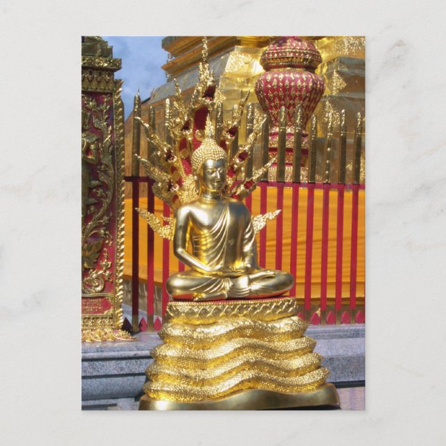 Carte Postale Wat Phrathat Doi Suthep Gold Bouddha (Devant)