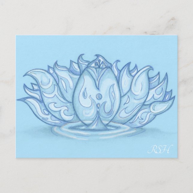 Carte Postale Water Elemental Lotus (Devant)