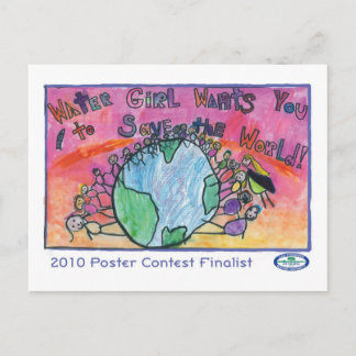 Carte Postale Water Girl Water Water You to