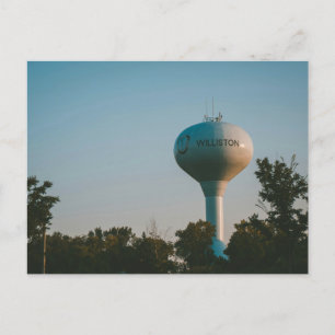 Carte Postale Water Tower À Williston, Dakota Du Nord