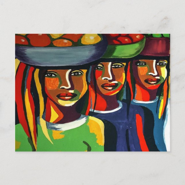 Carte postale Watercolor African Art (Devant)