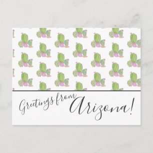 Carte Postale Watercolor Cactus Nous avons déplacé Arizona Post