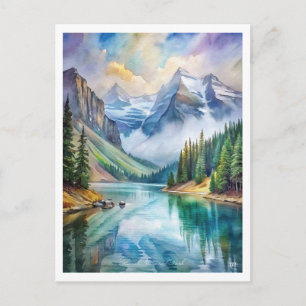 Carte Postale Watercolor du parc national du Glacier