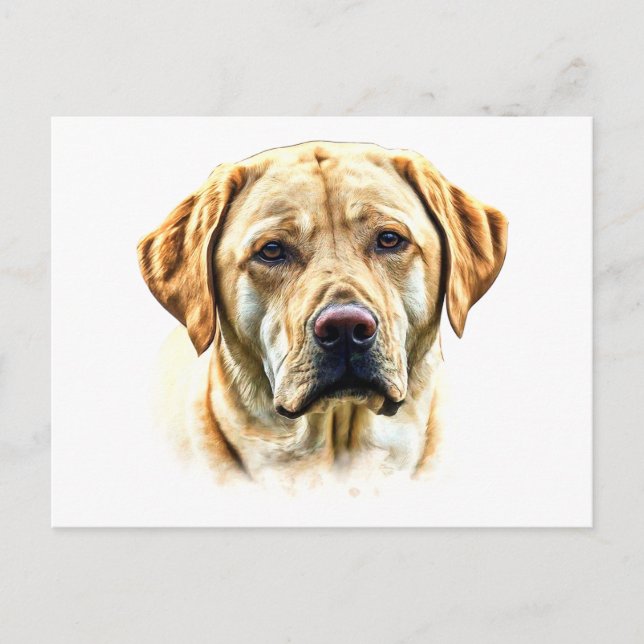 Carte Postale Watercolor Labrador Retriever (Devant)