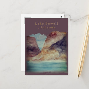 Carte Postale Watercolor Lake Powell Arizona