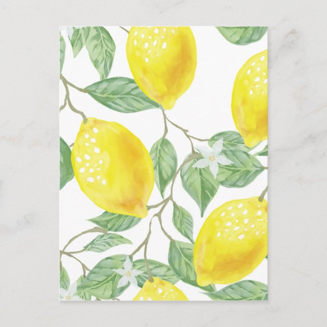 Carte Postale Watercolor Lemon (Devant)