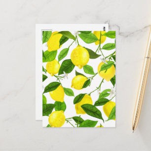 Carte Postale Watercolor Lemon