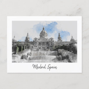 Carte Postale Watercolor Madrid Landcape - Pittore