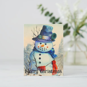Carte postale Watercolor Snowman