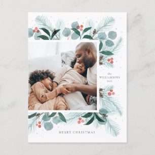 Carte postale Watercolor Winter Wire Flat Holiday