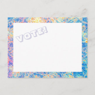 Carte Postale Watercolors VOTE! postcard