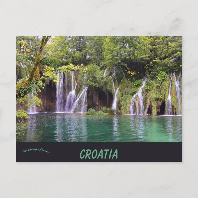 Carte Postale Waterfalls at Plitvice Lakes National Park Croatia (Devant)