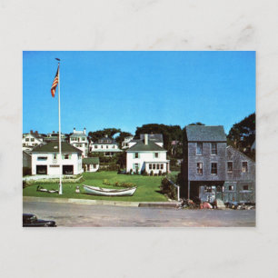 Carte Postale Waterfront, Edgartown, MA Vintage