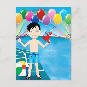 Carte Postale Watergun Pool Boy