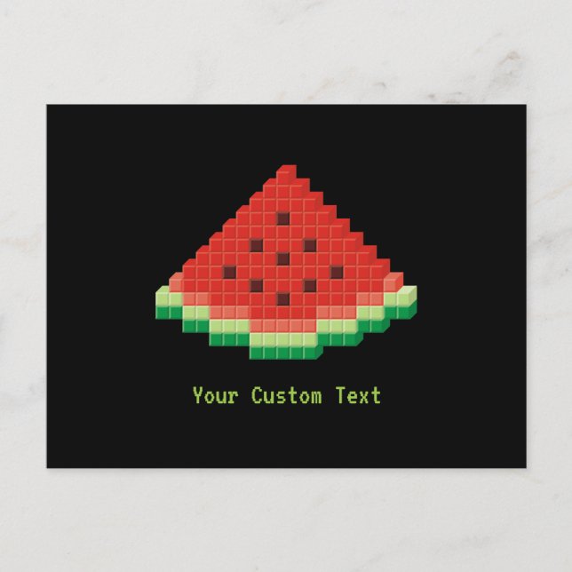 Carte Postale Watermelon Pixel Art (Devant)