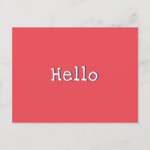 Carte Postale Watermelon Rouge Chic Moderne Simple Hello Custom