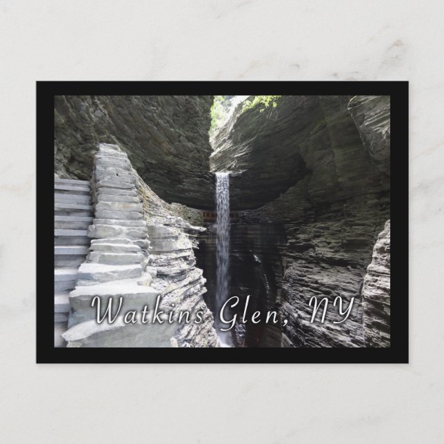 Carte Postale Watkins Glen de cascade vertigineuse (Devant)