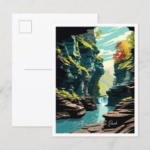 Carte Postale Watkins Glen State Park Illustration de voyage