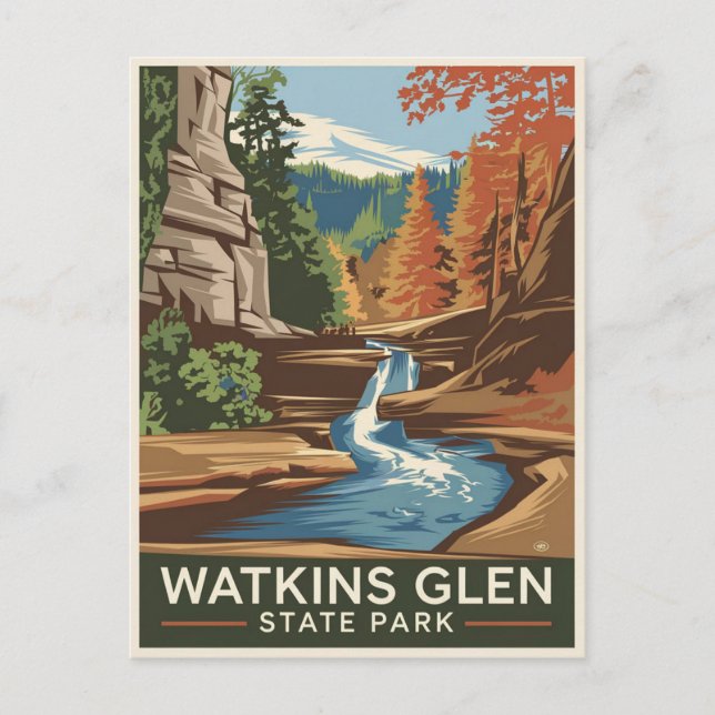 Carte Postale Watkins Glen State Park, Stylist (Devant)