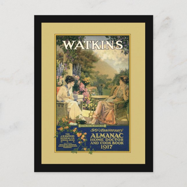Carte Postale Watkins Mesdames dans le jardin (Devant)