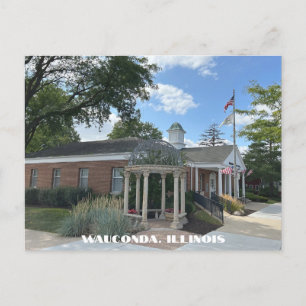 Carte Postale Wauconda Illinois centre-ville bureau de poste