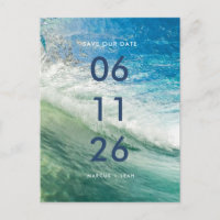 Wave Beach Ocean Wedding Enregistrer la date