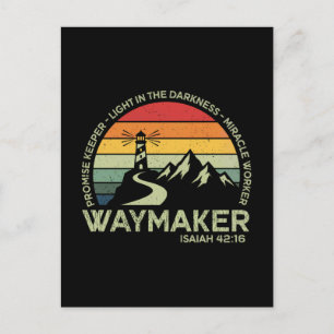 Carte Postale Waymaker Typographie Chrétienne Bible Inspirante
