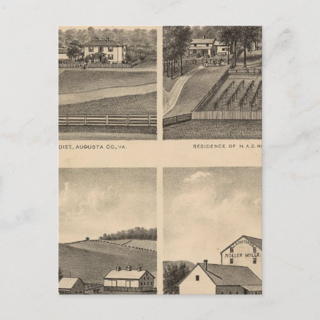 Carte Postale Waynesboro, comté d'Augusta (Devant)