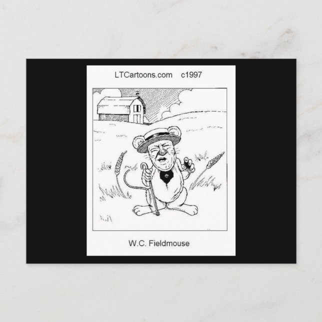 Carte Postale WC Fieldsouris Cute Little Mouse Rick London (Devant)