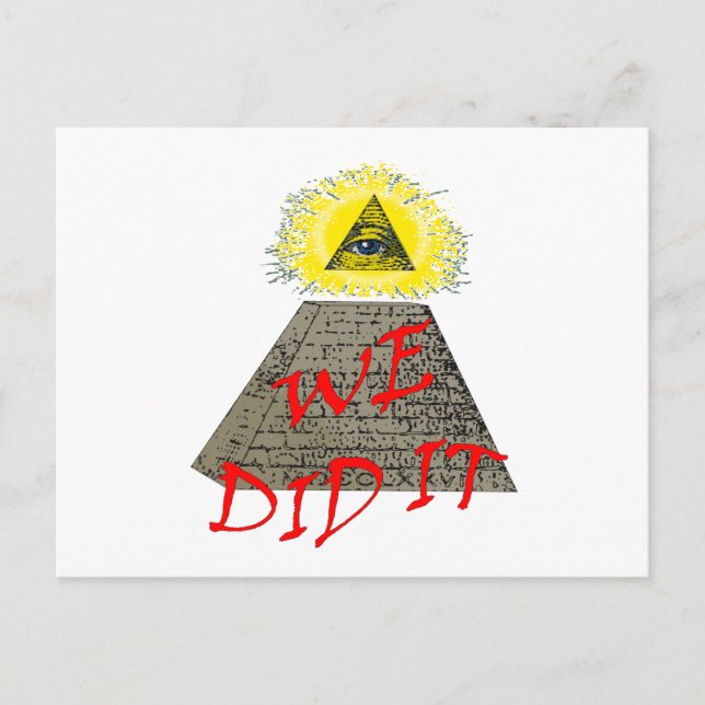 Carte Postale we did it (illuminati) (Devant)