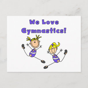 Carte Postale We Love Gymnastique Tshirts et cadeaux