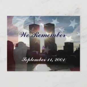 Carte Postale We Remember September 11th Postcard