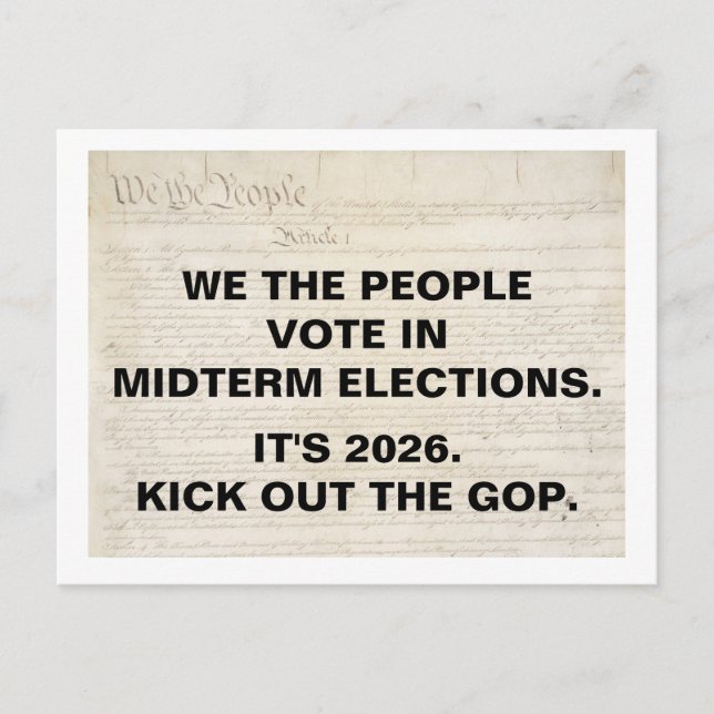 Carte Postale We the People Vote in 2026 Midterm Elections (Devant)