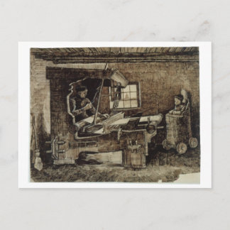 Carte Postale Weaver avec bébé en haute chaise Van Gogh Fine Art