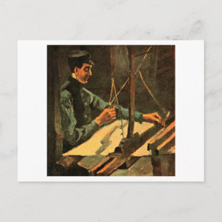 Carte Postale Weaver face à droite semi-figure Van Gogh Art