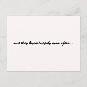 Carte Postale Wedding card - et they lived happily ever after