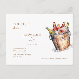 Carte Postale Wedding shower du seau de couples de bière