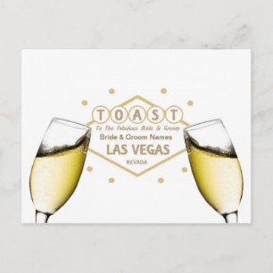 Carte Postale Wedding shower "Toast the Bride & Groom" Las Vegas