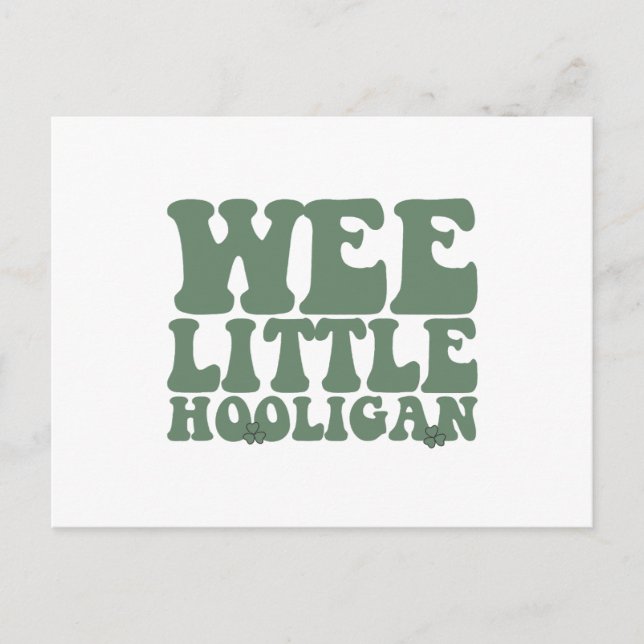 Carte Postale Wee Little Hooligan Kids St. Patrick's Day (Devant)