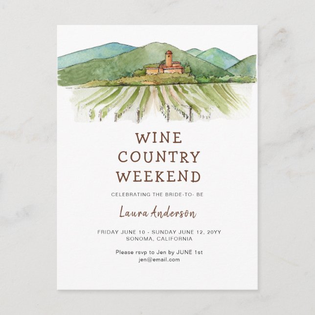 Carte Postale Week-end de enterrement de vie de jeune fille dans (Devant)