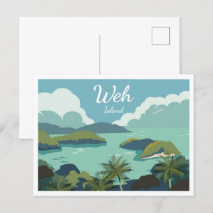 Carte Postale Weh Island Aceh Indonésie illustration de voyage
