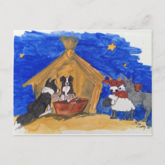 Carte Postale Weihnachten bei Familie Hund