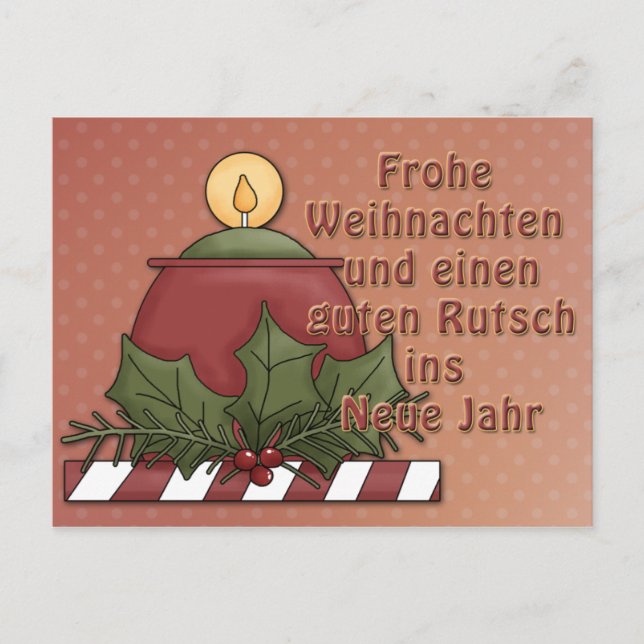 Carte Postale Weihnachtsmotiv mit Kerze (Devant)