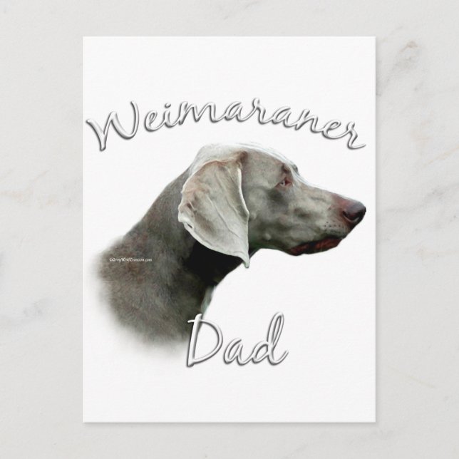 Carte Postale Weimaraner Papa 2 (Devant)
