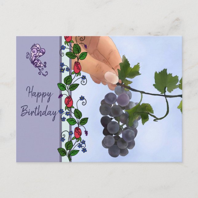 Carte Postale Weintrauben (Devant)
