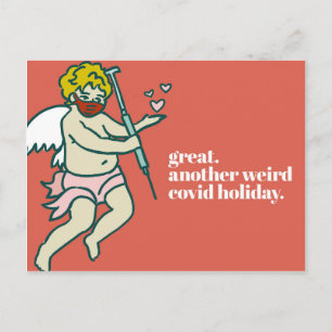 Carte Postale Weird Covid Holiday Funny Valentine's Day Postcard