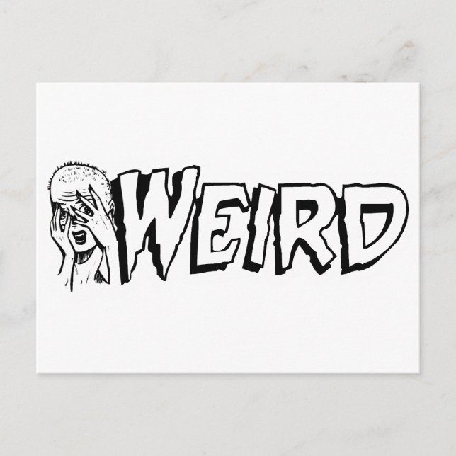 Carte Postale WEIRD - Retro Monster Girl Black & White (Devant)